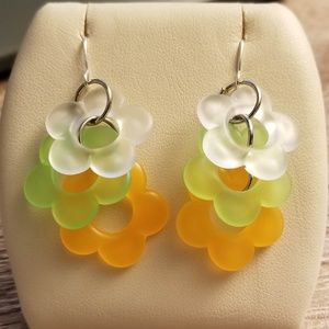 FINAL unless bundled Groovy Boho Flower dangle ear